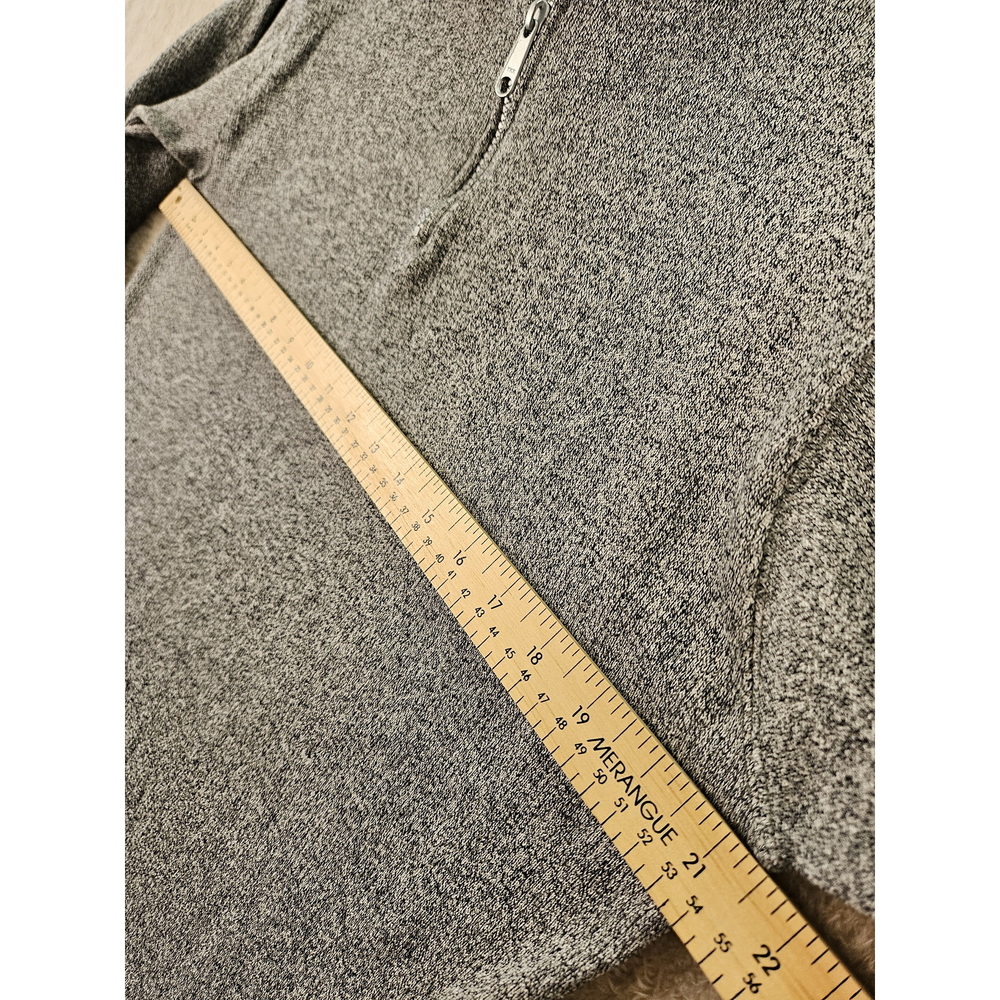 R&R Logo Knit Sweater Quarter-zip Heather Gray Casuals Crewneck - Picture 6 of 10